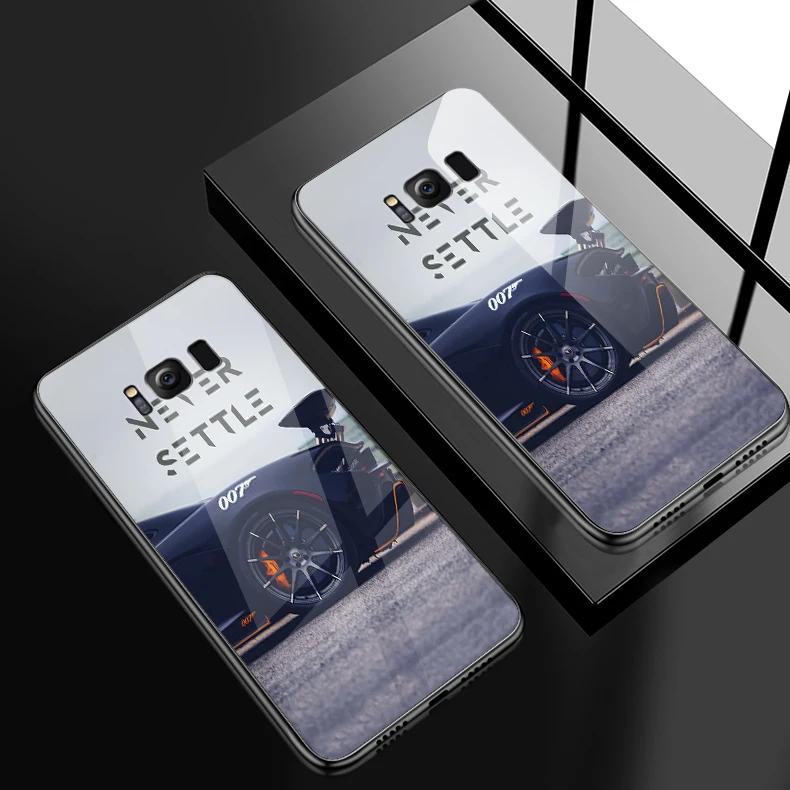 H131 Чехол из закаленного стекла для Samsung Galaxy S8 S9 S10 Plus, чехол для телефона OnePlus 3 3T 5 5T 6 6T 7 7 Pro, роскошный противоударный жесткий чехол - Цвет: H131
