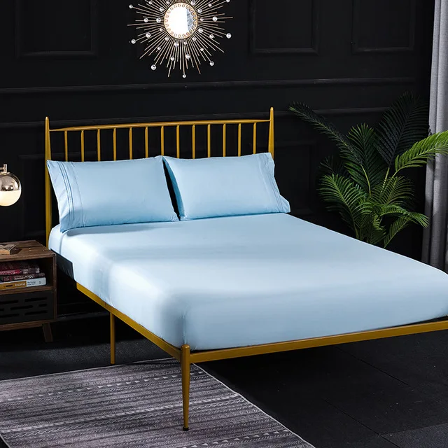 Sky blue 08 11 цветов матрас защитный чехол сплошной цвет гипоаллергенный анти-клещи простыня матрац Королева Размер Чехол 2 м* 2 м Размер - Цвет: Sky blue 08