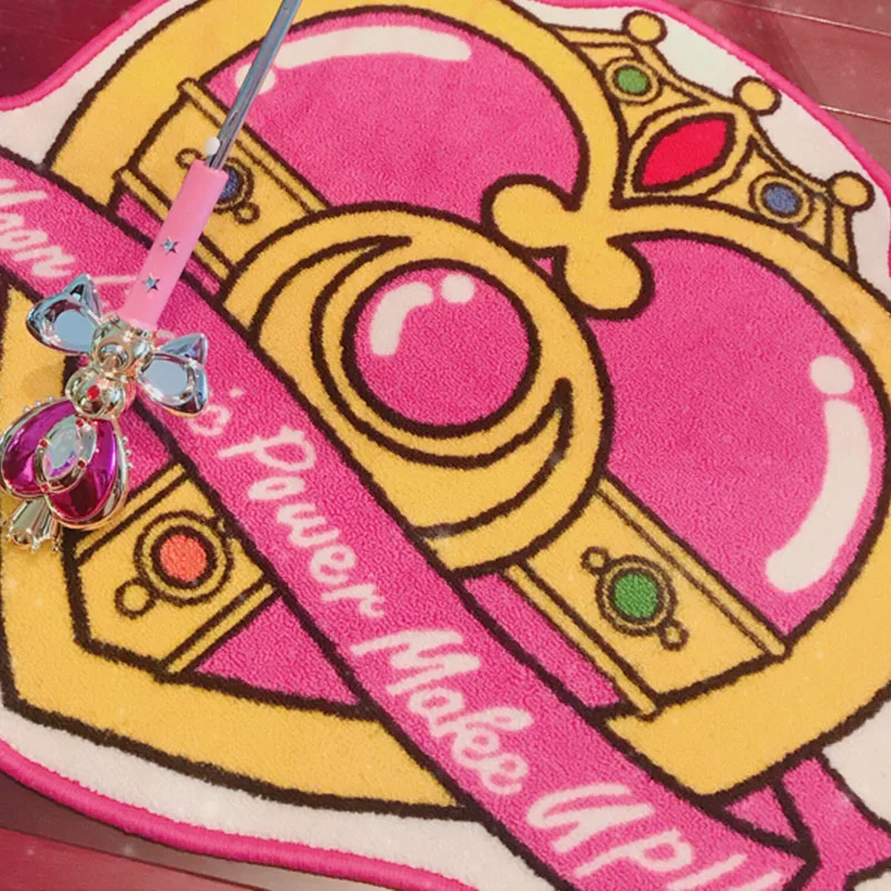 Напольный ковер в форме Сейлор Мун с кристаллами космического сердца коврик