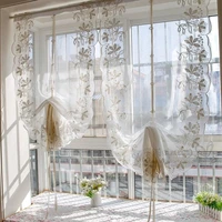 lace embroidered curtain cloth lifting roman curtain living room balcony window gauze curtain home decor tulle curtain valance