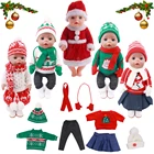 Рождественская кукольная одежда, зимнее плюшевое платье, теплый наряд, подходит для кукол-новорожденных 43 см, 18-дюймовая американская кукла для девочек, нашего поколения, русская