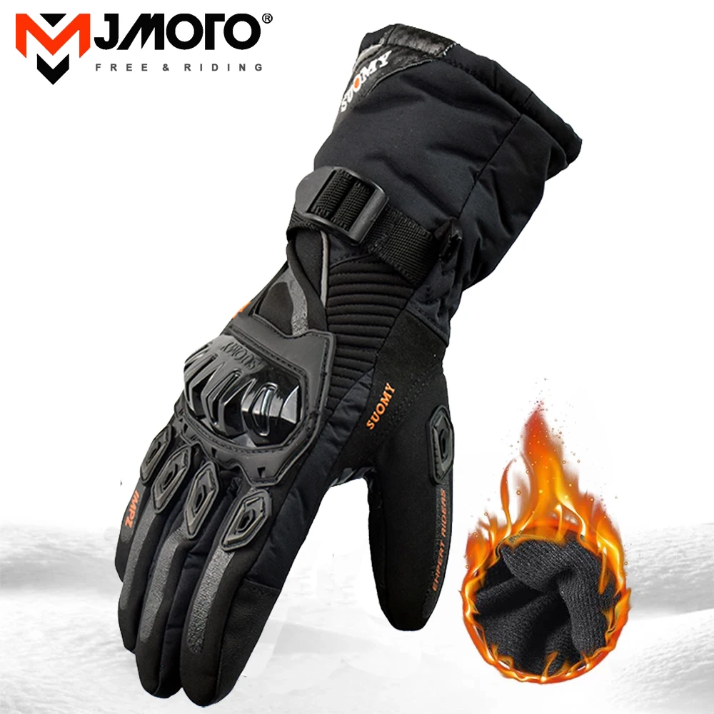 Мотоциклетные Перчатки 100% водонепроницаемые ветрозащитные зимние теплые