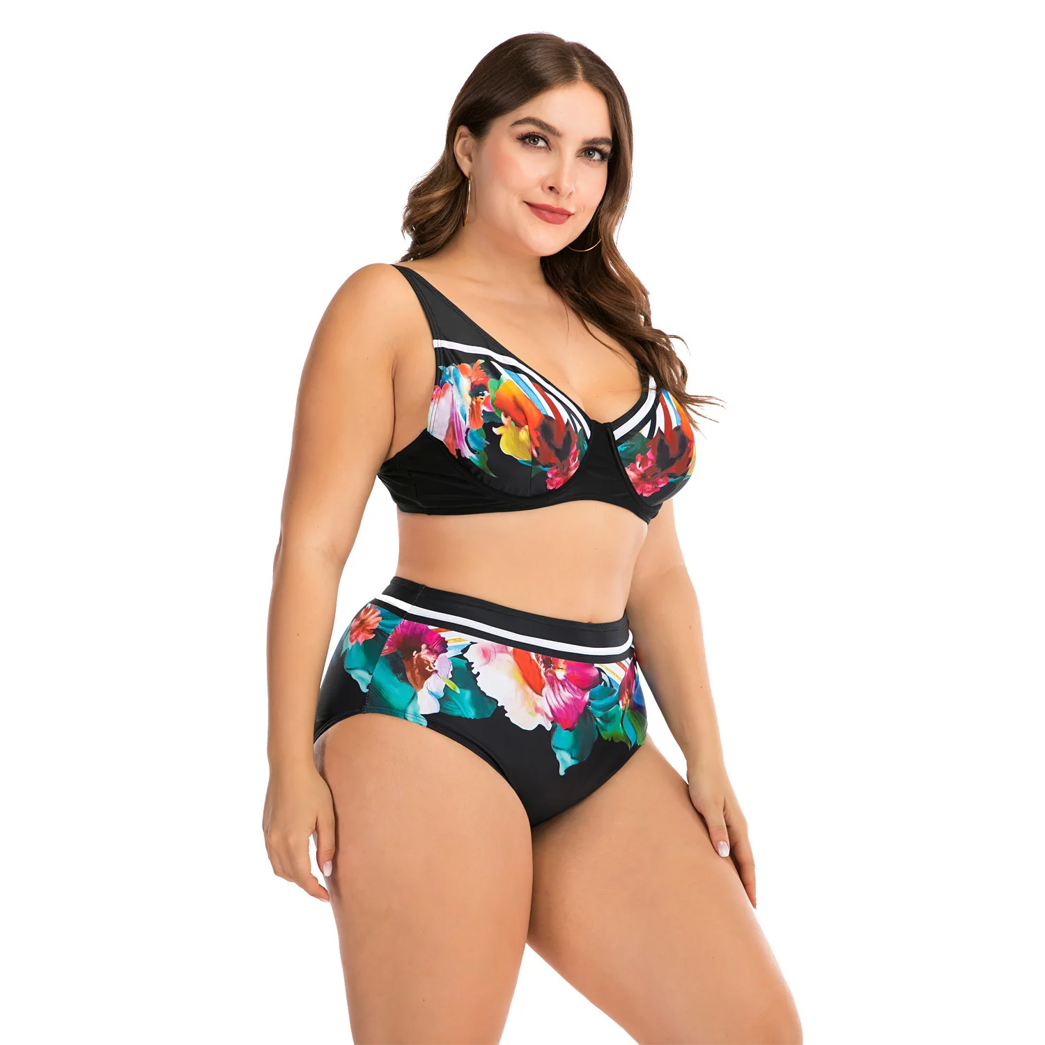 L 4xl сексуальный женский купальник размера плюс треугольный женское бикини с