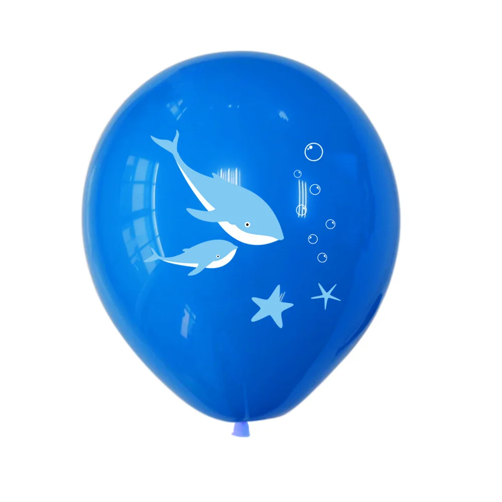 Океан Акула кит дельфин мультфильм животных 12 ''латексных воздушных шаров с