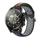 Ремешок силиконовый для часов Realme Watch S Pro, водонепроницаемый спортивный браслет для Ticwatch E3 E 2 S2 GTH GTX, Радужный