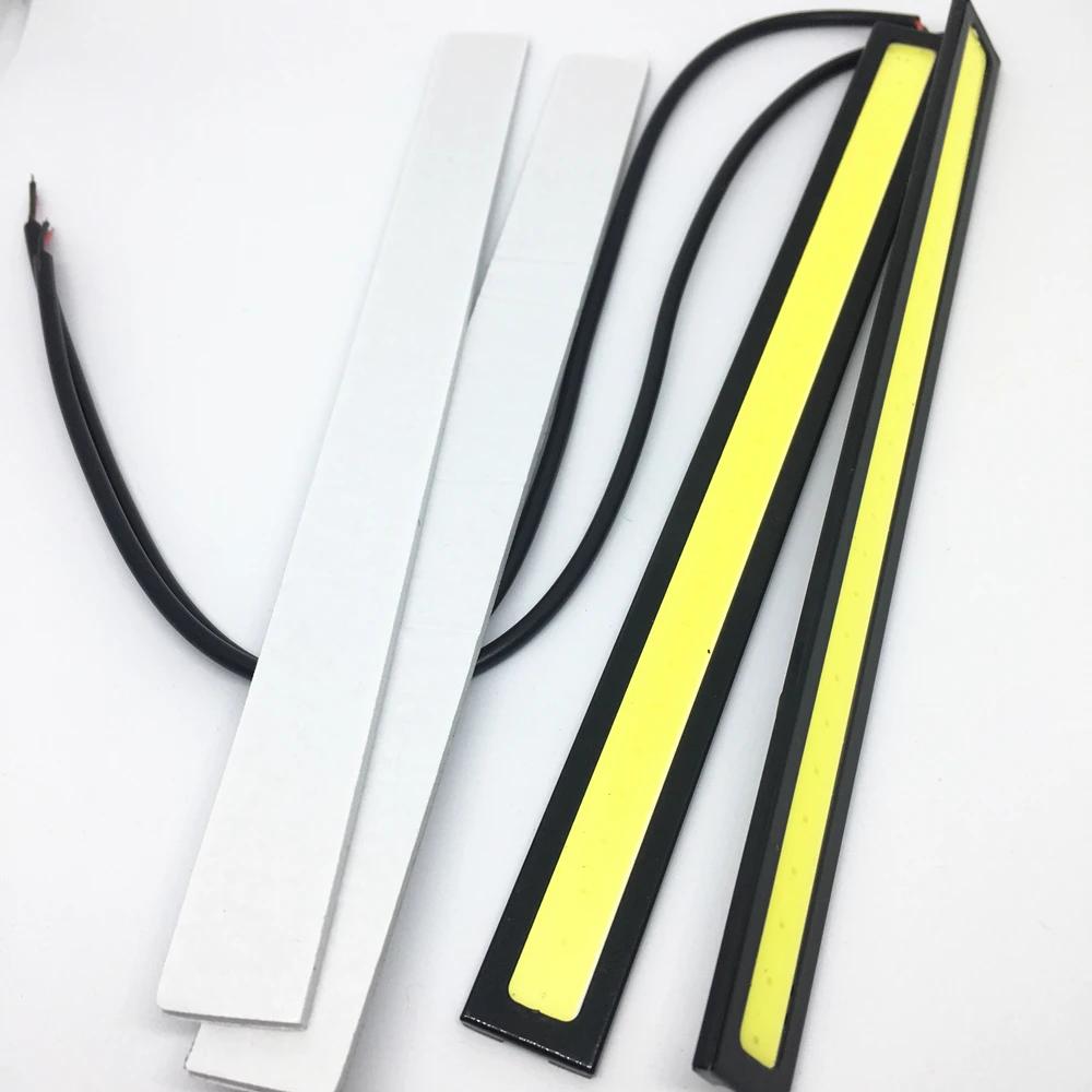 

50Pcs COB DRL LED 17cm Driving Daytime Running Lights Strip DRL 12V COB LED Bar Aluminum Stripes Panel Car Working Lights