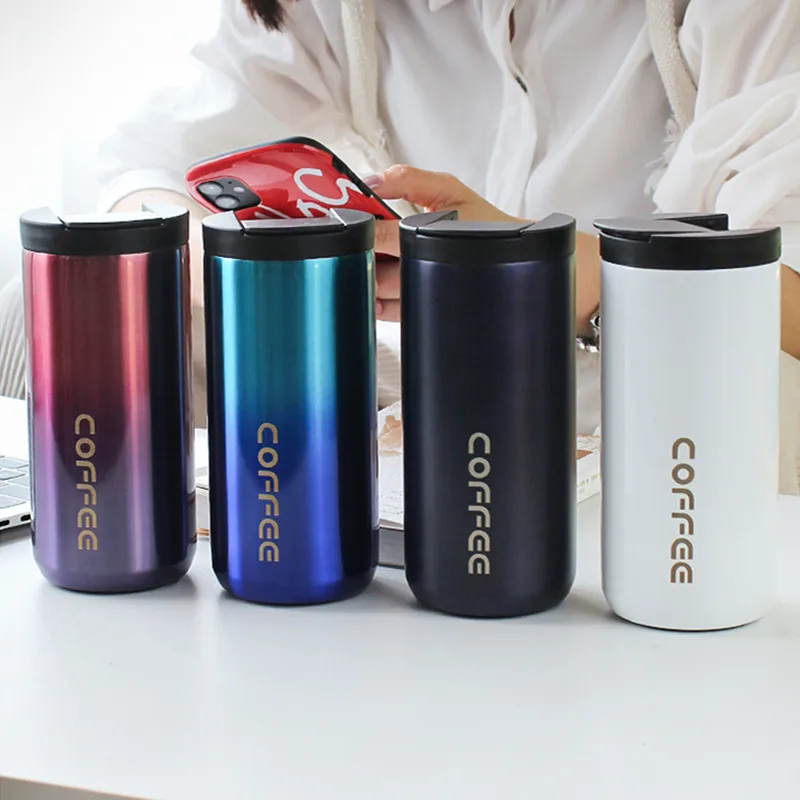New 350ml/500ml Stainless Steel Coffee Thermos Mug Fashion Portable Vacuum Flasks Travel Thermal Bottle Tumbler Insulation Cup