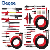 cleqee p1600 series high quality multimeter test lead kit bnc test cable test probe ic test hook automotive repair tool set
