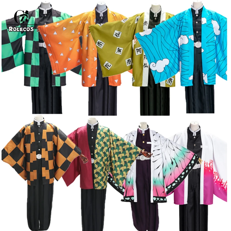 ROLECOS аниме демон Slayer Yukata Kimetsu no Yaiba косплей костюм кимоно юката пальто Kochou Shinobu Tomioka