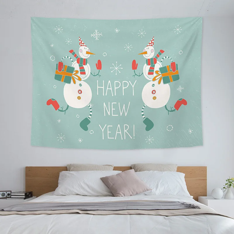 

Christmas Creative Tapestry Simple Cute Background Cloth Beach Towel Tablecloth Christmas Decoration