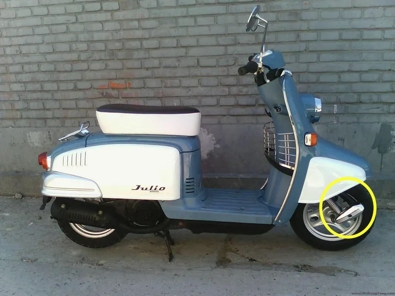 

For HONDA Giorno AF24 Julio AF52 Crea AF54 Motorcycle scooter Chrome Front shock absorber Cover Front Shock Protection cover