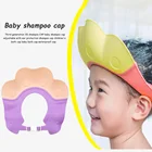 Шапочка для защиты ушей от шампуня и шампуня для детей, регулируемая водонепроницаемая шапочка для мытья волос, головной убор для купания для новорожденных