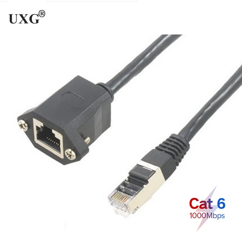 

Spacing: 25mm Network Extension Cat 6e Cable RJ45 Cat6 Male to Female Screw Panel Mount Ethernet LAN cable 30CM 50CM 100CM 1M