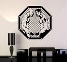 Наклейка на стену ММА воин вентилятор боевые искусства Спорт битва виниловые наклейки, восьмиугольная клетка, Бокс Санда, боевые искусства украшения 1567