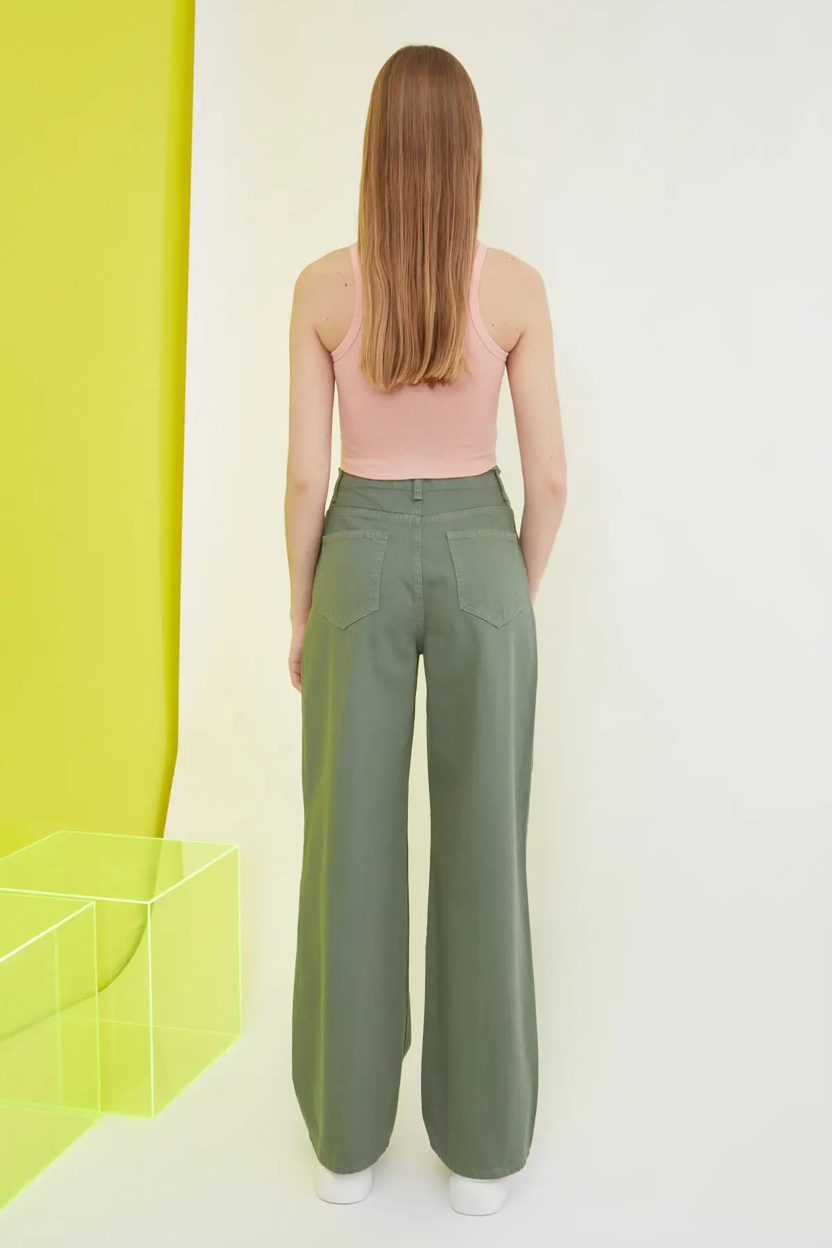

Trendyol Beli Tassels Stitching Detail High Bel Wide Leg Jeans TWOSS21JE0139