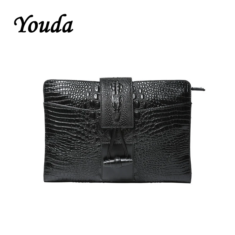 Youda новая сумка клатч с узором крокодиловая кожа в стиле ретро унисекс