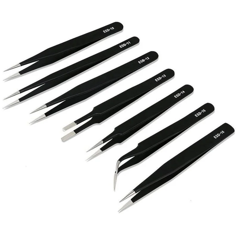 1 шт. нержавеющая сталь антистатические пинцеты электронные компоненты Пинцет