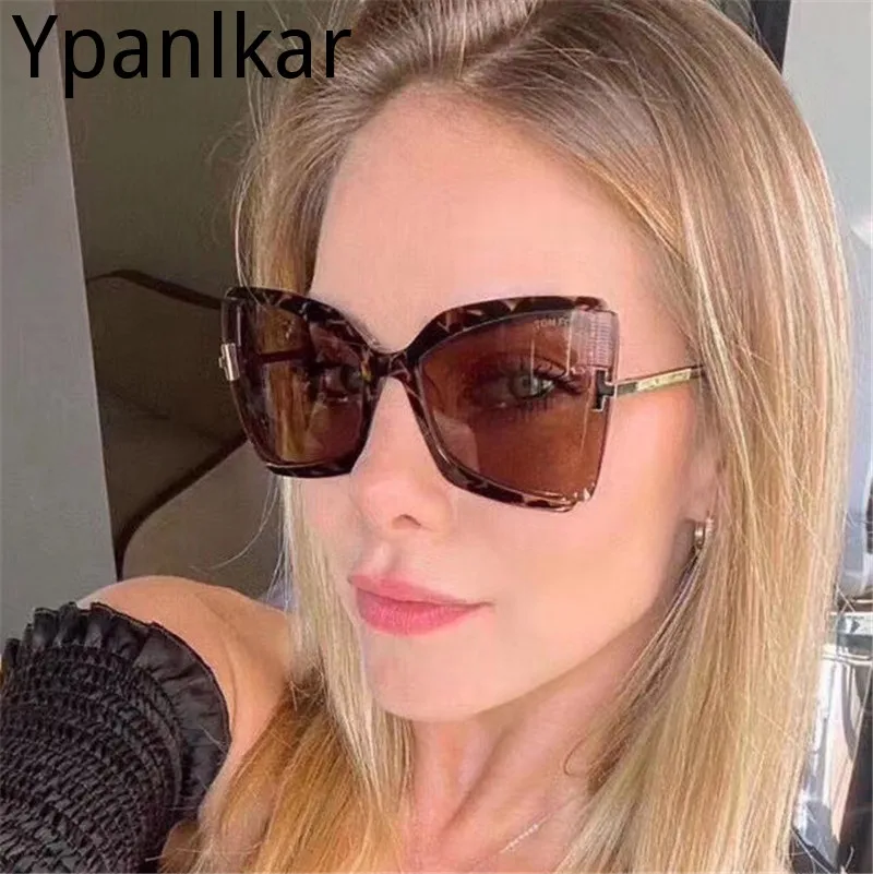 

Hot Eyewear Gafas De Sol Ladies Oversized Cat Eye Sunglasses Women Butterfly Shades Big Frame Sun Glasses Female