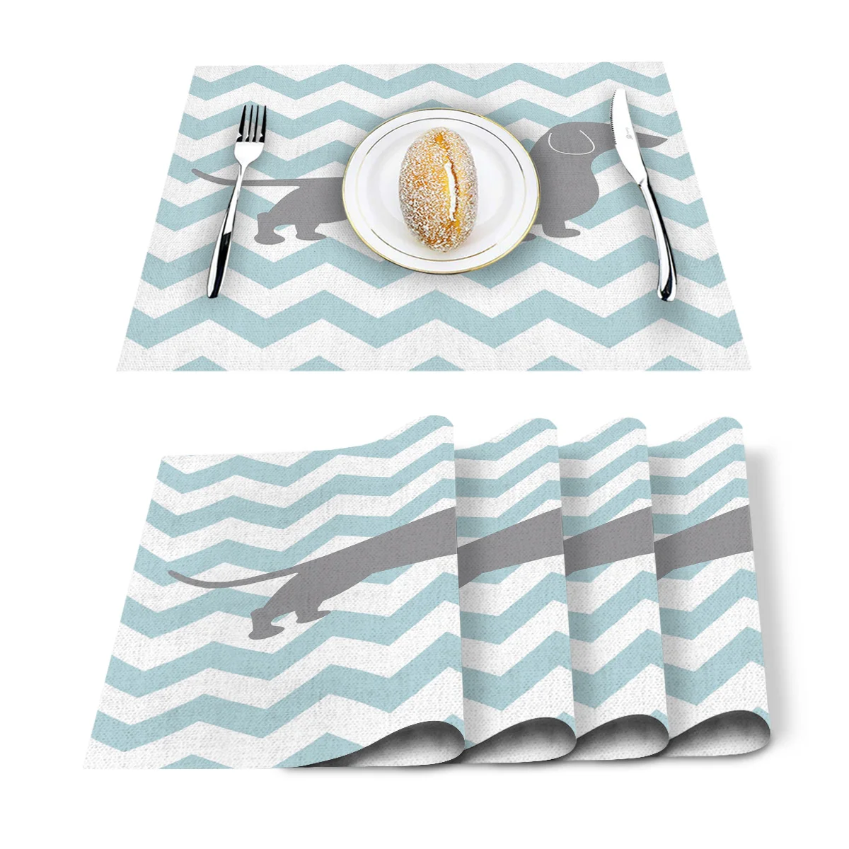 Коврик для стола с рисунком таксы и собаки кухонный декоративный коврик салфетка