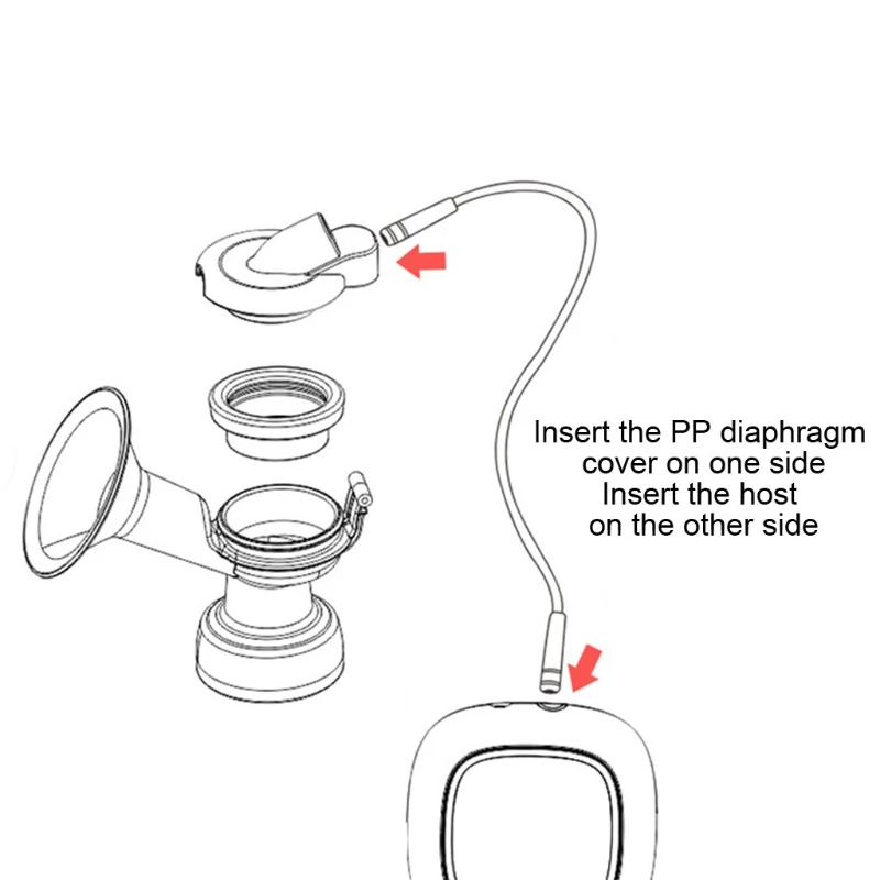 Tubo de repuesto para extractor de leche, accesorios de repuesto para bomba de leche, sin BPA, de silicona-2