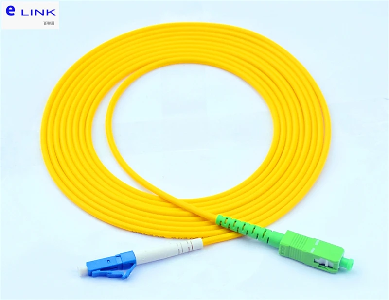 10pcs SC/APC-LC/UPC fiber optic patch cord SM Simplex 1M 2M 3M 5M 7M 10M LC-SCA optical fibre jumper SX free shipping IL 0.3db