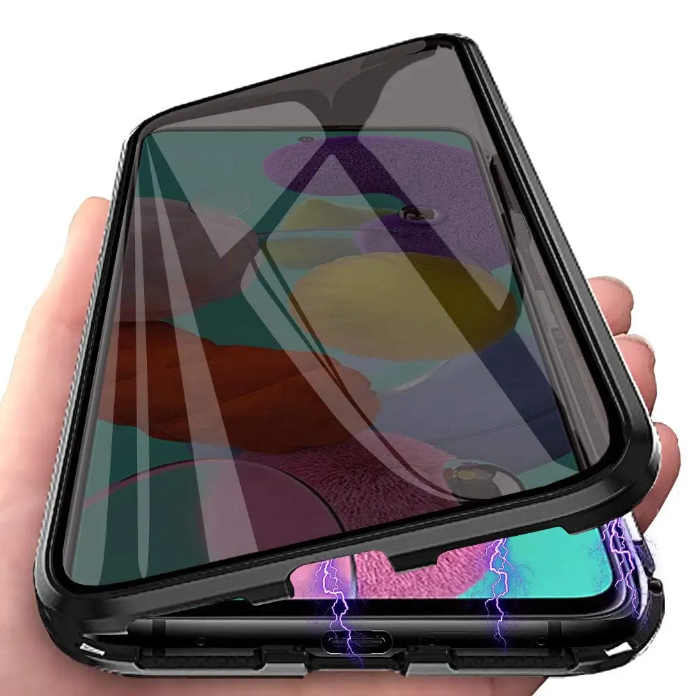 

Magnetic Cover Case for Huawei Mate 40 Pro Plus 5G Anti Peeping Metal Bumper Double Sided Tempered Glass 360° Protective Funda