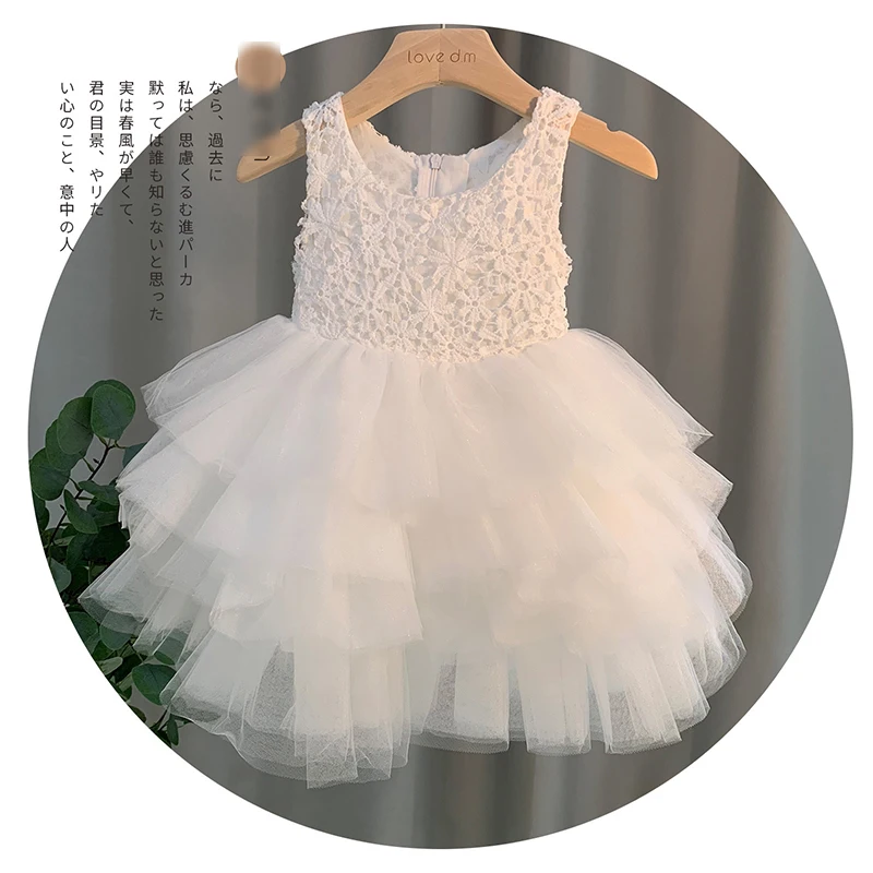 

Вечернее платье для девочек, кружевное детское платье принцессы с цветочным рисунком, элегантное платье для подружки невесты на день рожде...