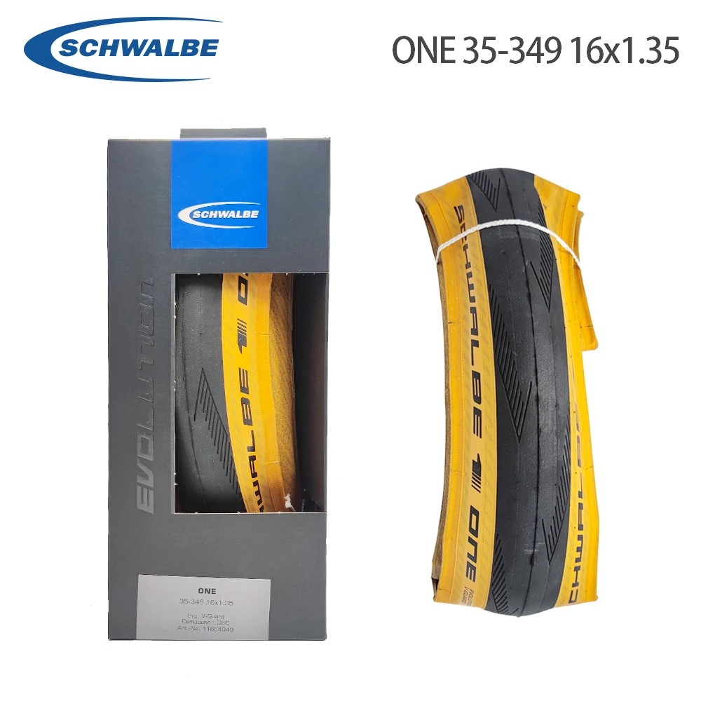 

Schwalbe ONE 16 inch 35-349 16x1.35 Yellow Edge Super Light BMX Road MTB Bicycle Tire For Brompton Folding Bike Tyres