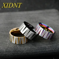 xidnt 8mm wide colorful brushed irregular faceted fashion men%e2%80%99s ring jewelry personalized custom name date party gift