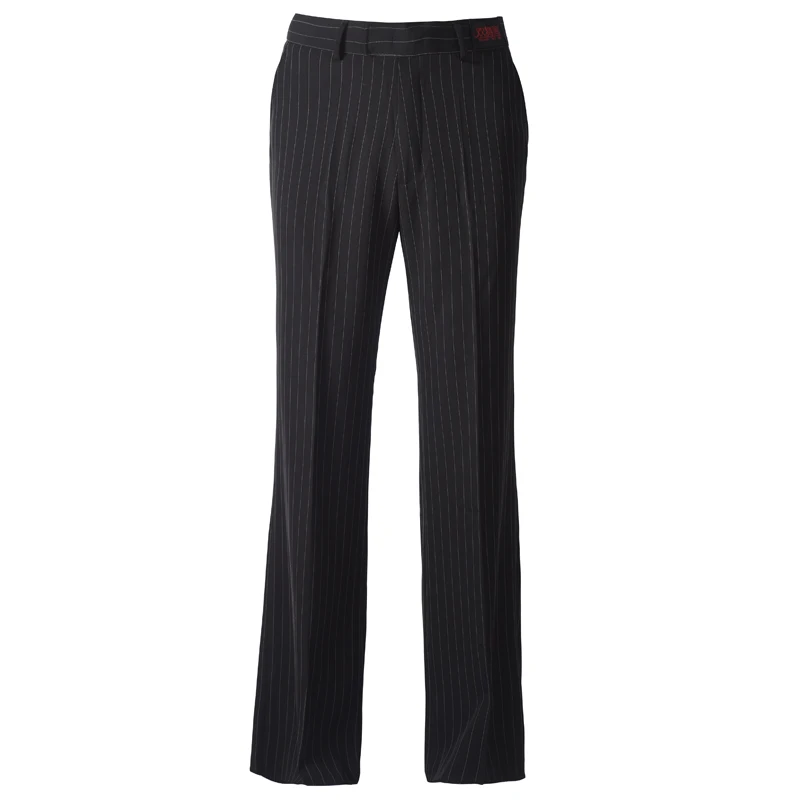 H2619 мужские брюки для латинских танцев модные прямые свободные полосатые