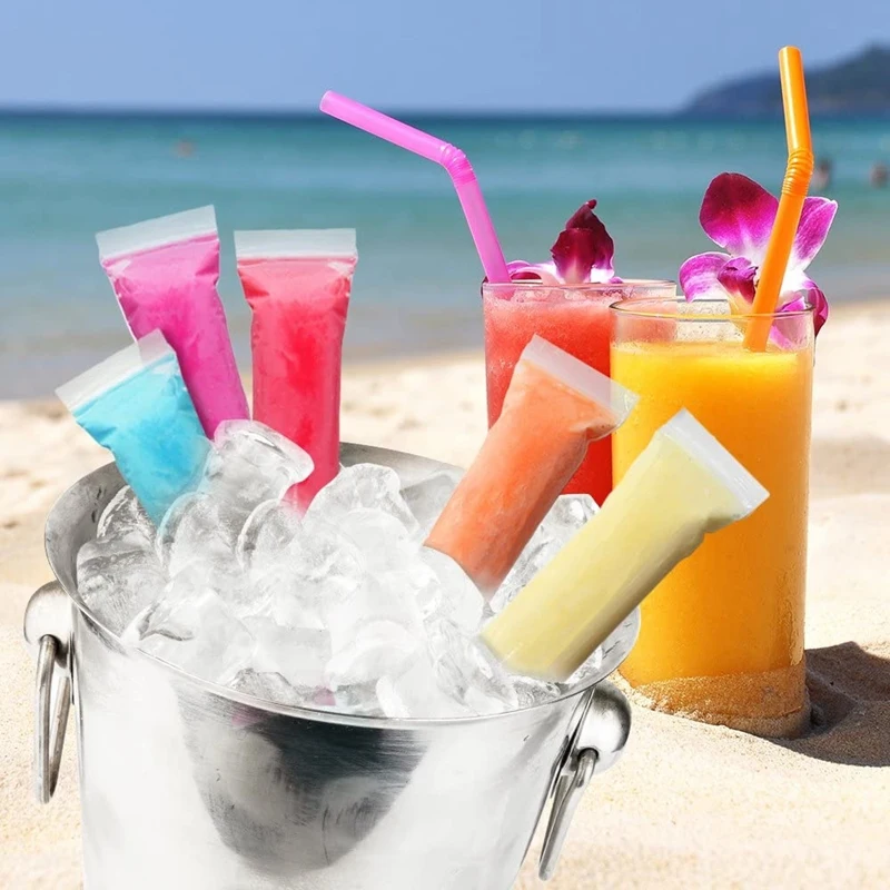 150PCS Disposable Ice Popsicle Molds Bags with Funnel Candy Zipper Closure Pouch Freeze Pops Bag for Home Kids Party |
