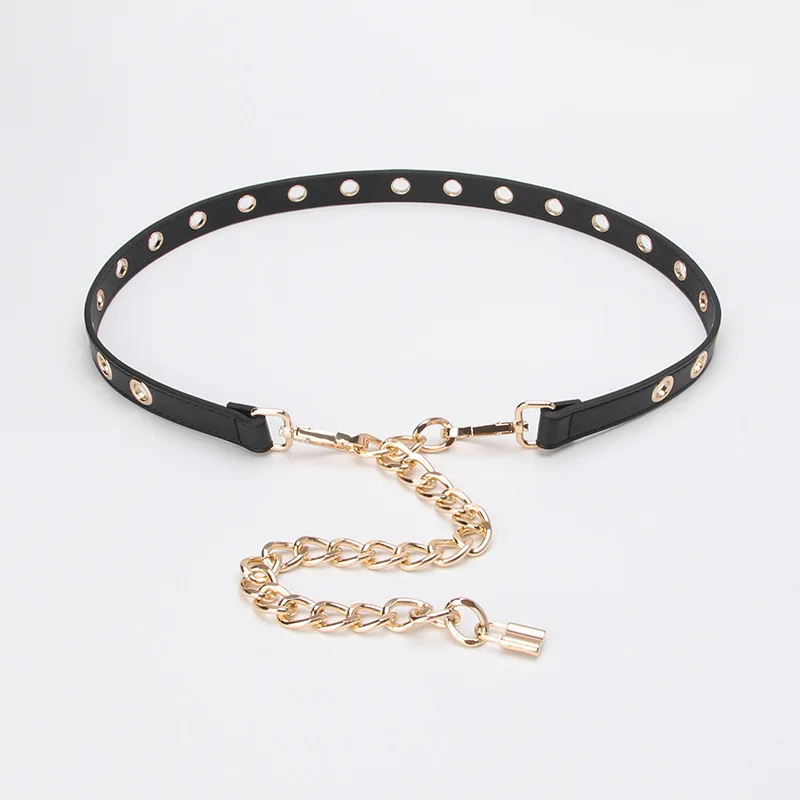 Luxury Brand Gold Silver Chain Belt Metal Waist Belts for Women High Quality Stretch Ladies Waist Belt