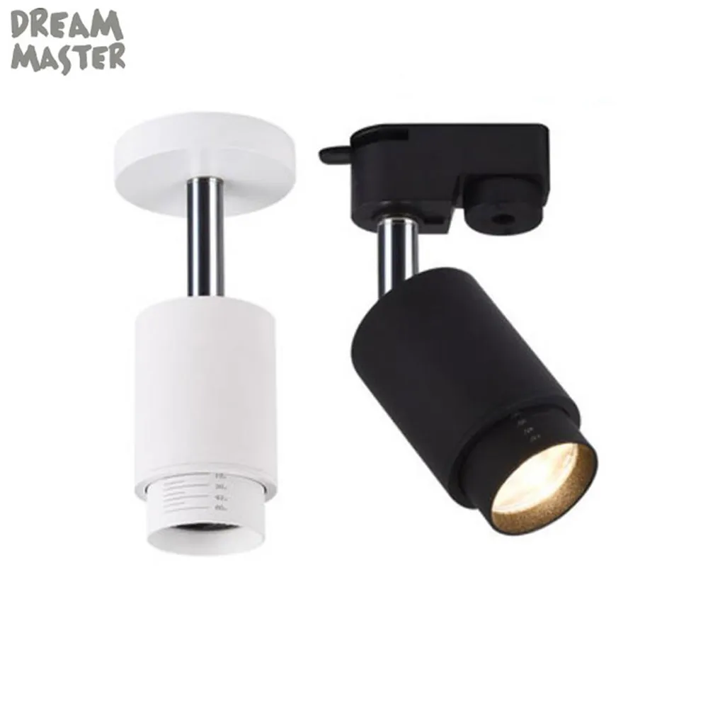 Скандинавский светодиодный Трековый светильник с регулируемым фокусом от 15 до 60