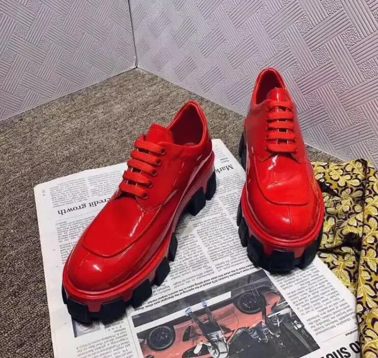 Женские кроссовки из натуральной кожи на плоской платформе Новинка весны 2020 года