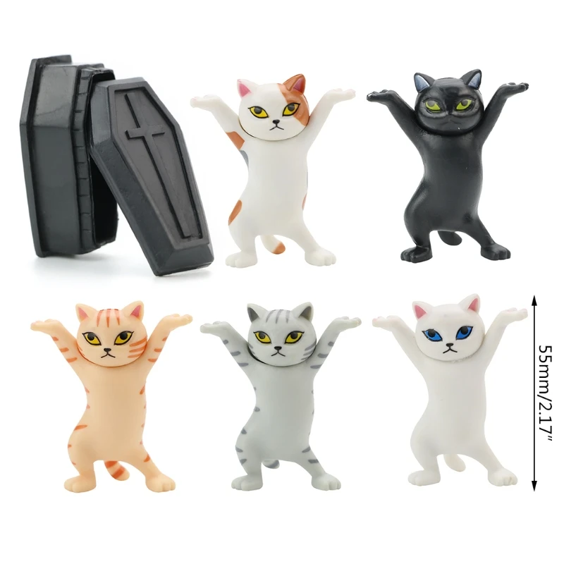 

The Cat Lifted The Coffin Dancing Cat DIY Pen Holders Mobile Phone Holder Organiser Office Supplies Handmade Model Ornaments