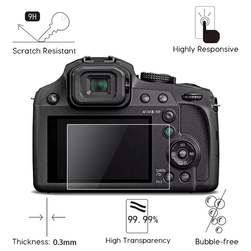 2 шт. закаленное стекло для Panasonic Lumix LX100 II G7 FZ300 FZ82 FZ80 FZ72 FZ70 ZS40 TZ60 ZS200 ZS220 TZ200 TZ220 защита