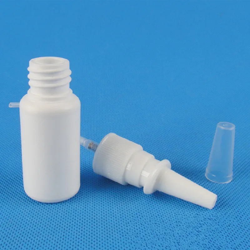 2 шт./лот 10 мл белые пустые пластиковые носовые бутылки с распылителем