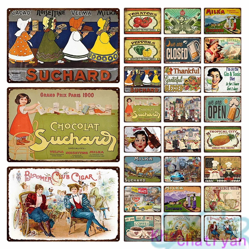 

Ретро Женская Пиво открытый кофе металлический налет винтажная тарелка картина Железный жестяной знак Настенная картина для паба клуба ба...