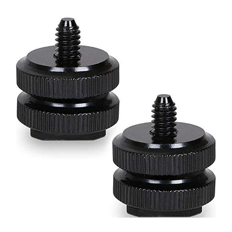 Металлическое Крепление для штатива адаптер Горячий башмак винт 1/4 дюйма с двойным слоем для камеры штатив головка микрофона