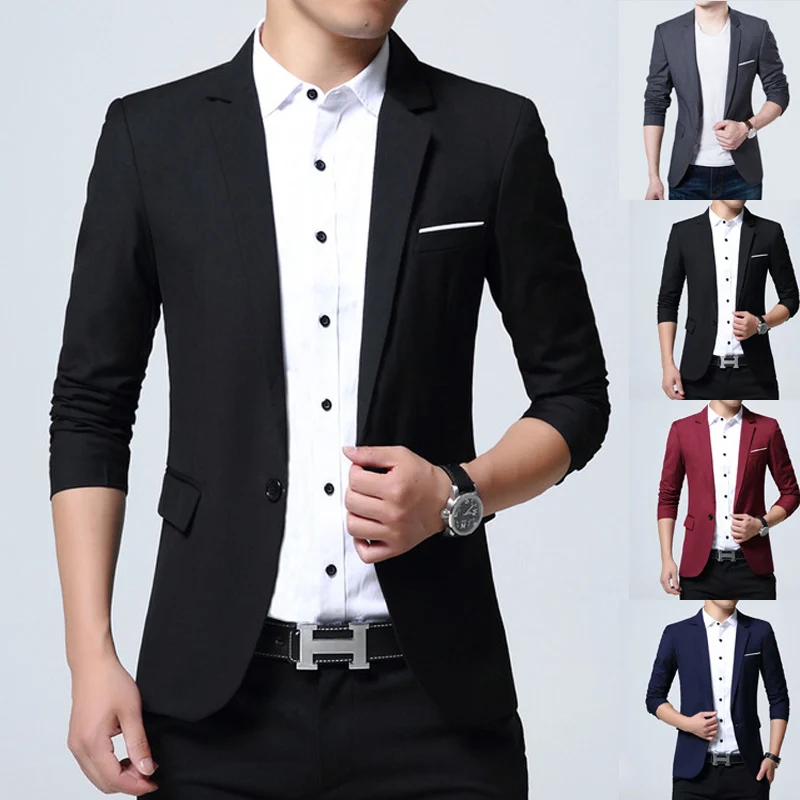 

Мужской приталенный пиджак, модный брендовый деловой пиджак размера плюс 4XL 5XL для весны