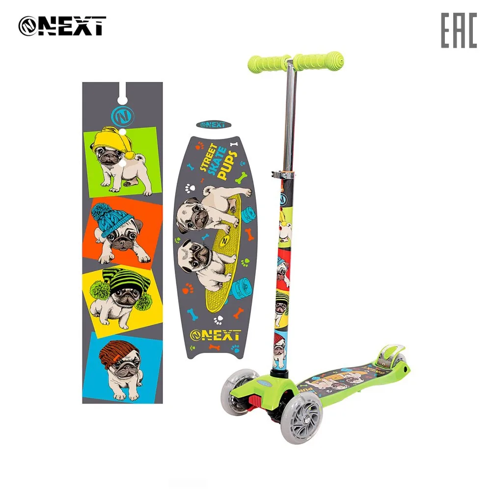 Самокат 3-х колесный NEXT светящиеся колеса | Спорт и развлечения