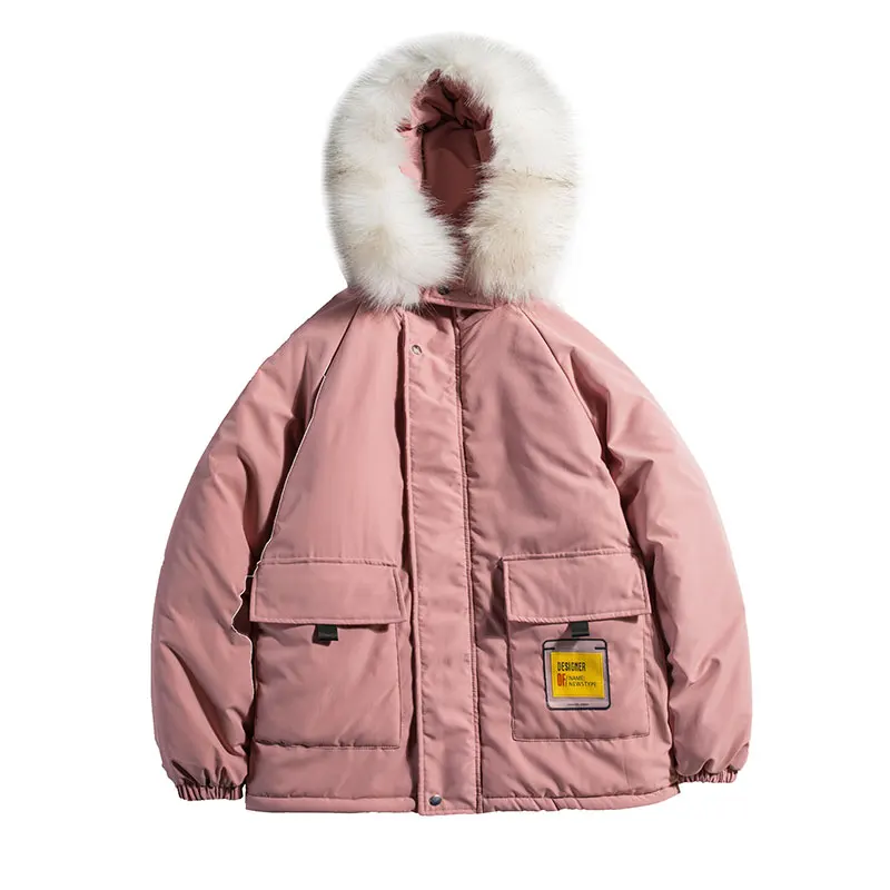 Женская Толстая куртка с капюшоном теплая Осенняя парка большим мехом и