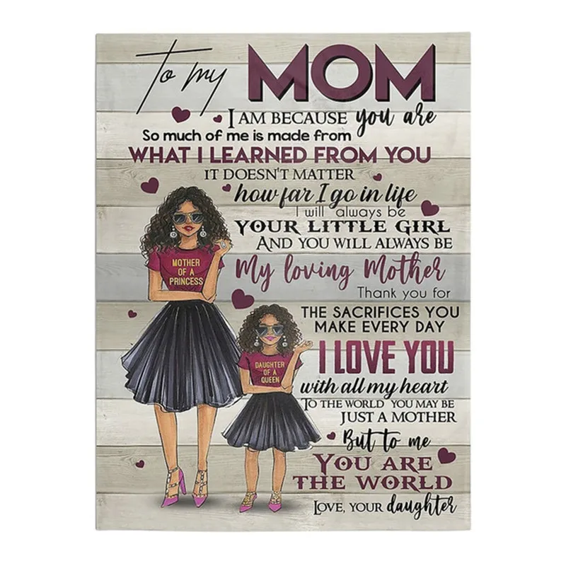 Маме на mi I Love Mama Флисовое одеяло You цифровая печать письма конверт подстежка