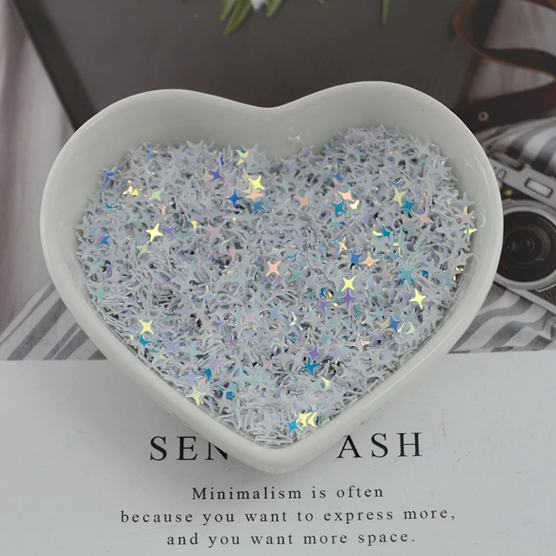 10 г/лот 4 мм блестки с перекрестными звездами Блестки для дизайна ногтей женские