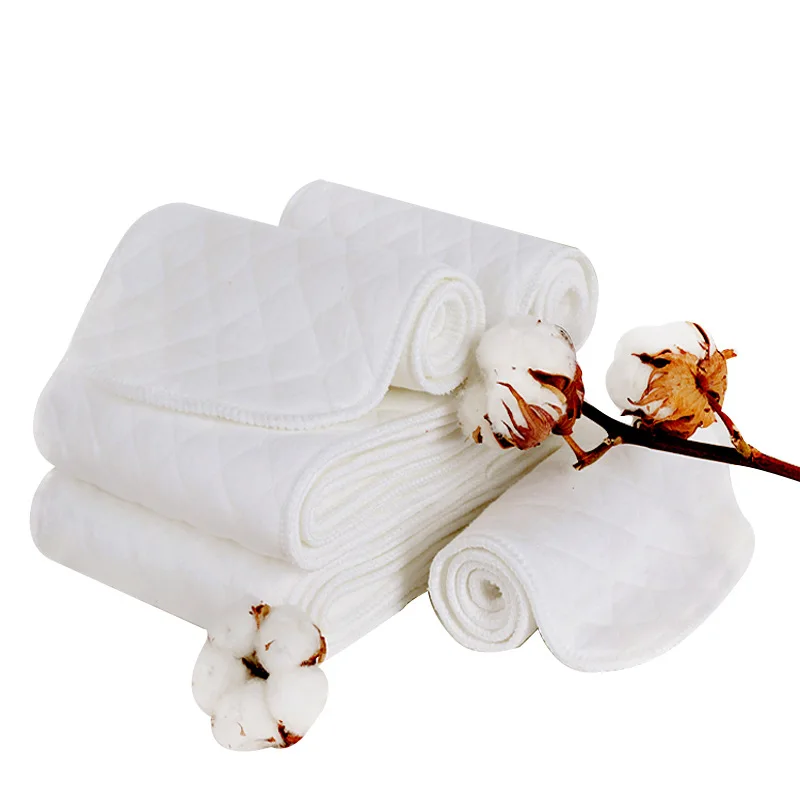 Pa&ntilde;ales para beb&eacute; reci&eacute;n nacido, almohadilla cambiante, alfombrilla de algod&oacute;n, inserto lavable, 3 capas, cuidado del beb&eacute;, 10 Uds.-3