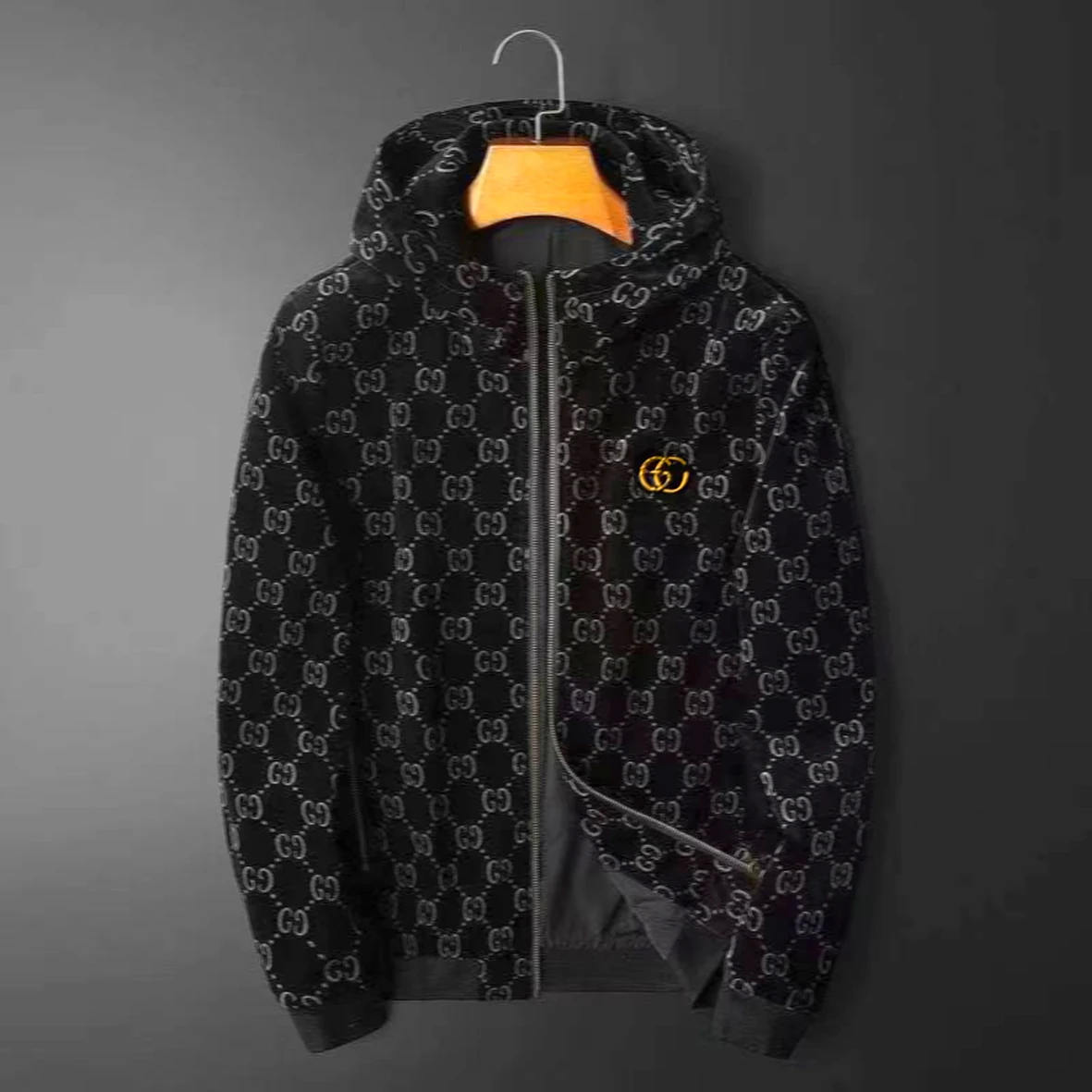 

2021 NEW Autumn Winter Embroidered Men's High-end Hooded Jacket Jacket Jacket Baseball Jacket Men's Light Luxury Fashion Top