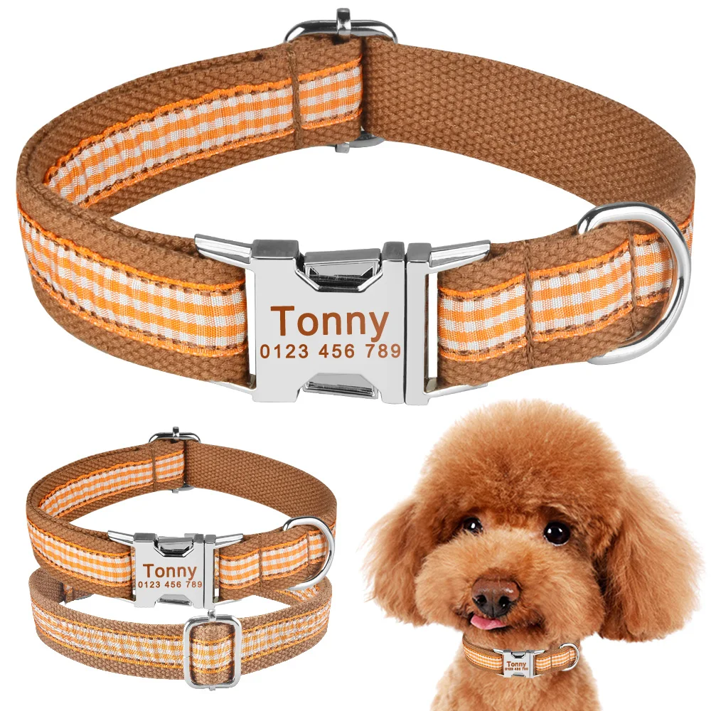 AiruiDog бесплатно Выгравированный ID Имя персонализированный ошейник для собаки