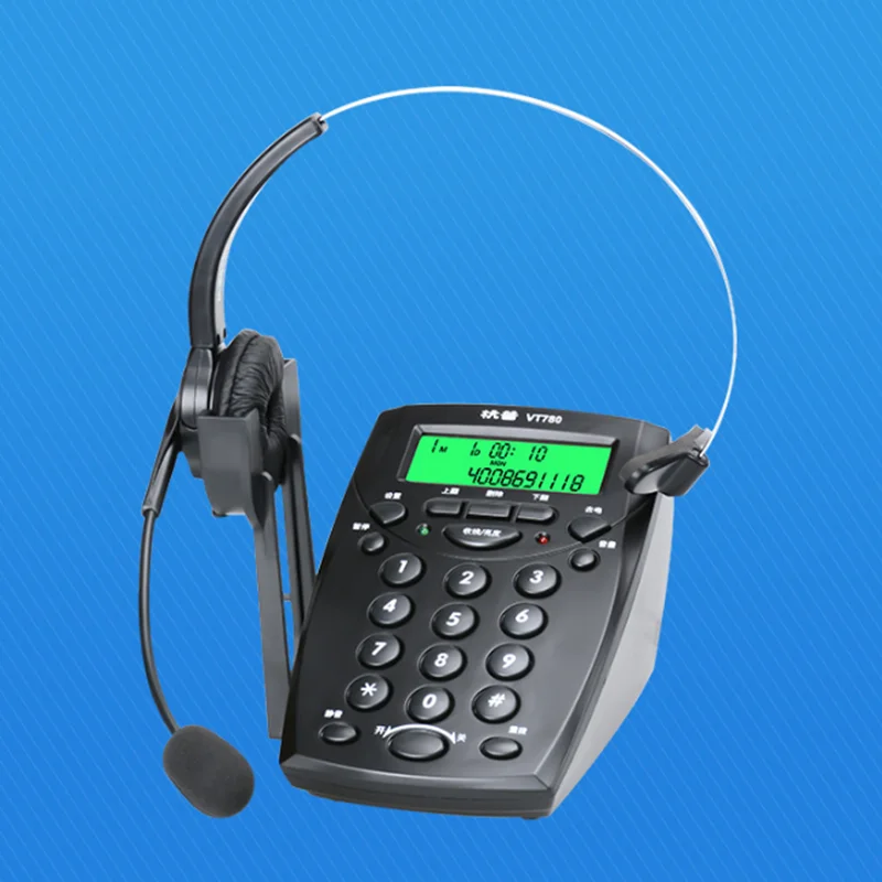 

Professional Call Center Dialpad Headset Telephone with Dial Key Pad Telephone with RJ9 Jack Headset RJ9 Plug Headset Phone