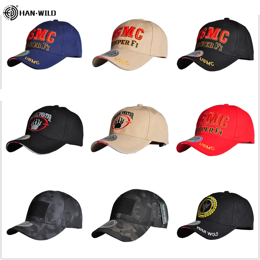 HAN WILD 16 стильных бейсболок унисекс кепки для походов вышитые тактические шляпы