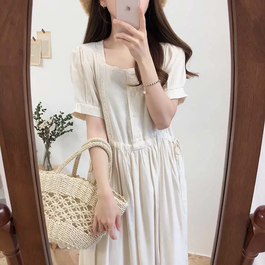 Новое летнее платье для девочек Boho вечерние женские винтажные платья белый